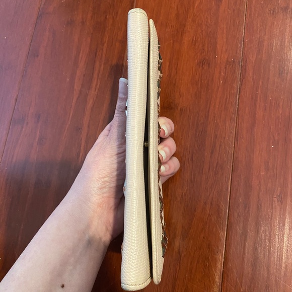 Jimmy Choo Cream Leather Wallet with Star Studs - Picture 5 of 9